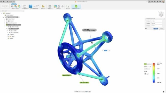 herramientas de simulación de Autodesk Fusion