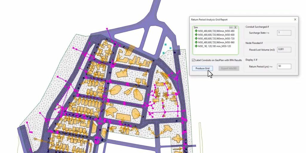 edificios en InfoWorks ICM 2025.3